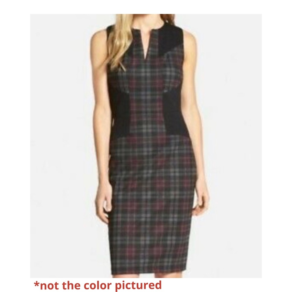 NYDJ fitted midi “Audrey” dress